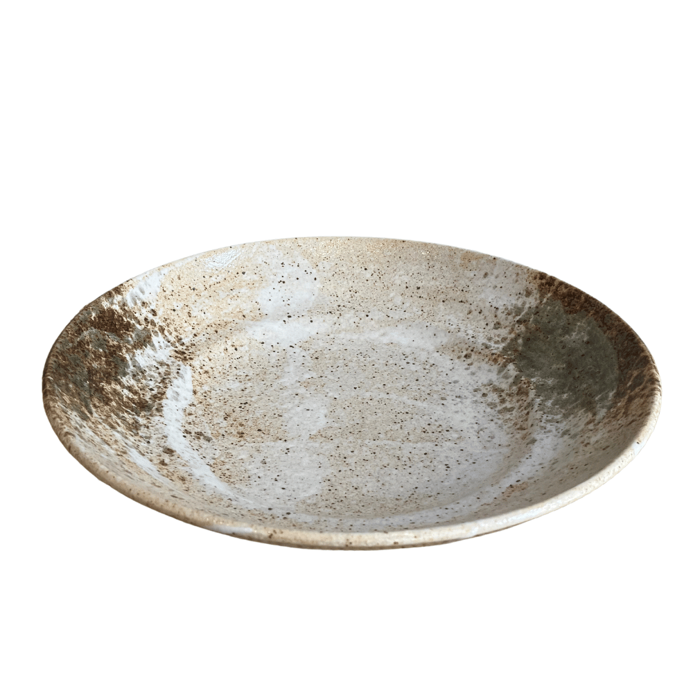 Rustic Brown &amp; Green Large Serving Dish