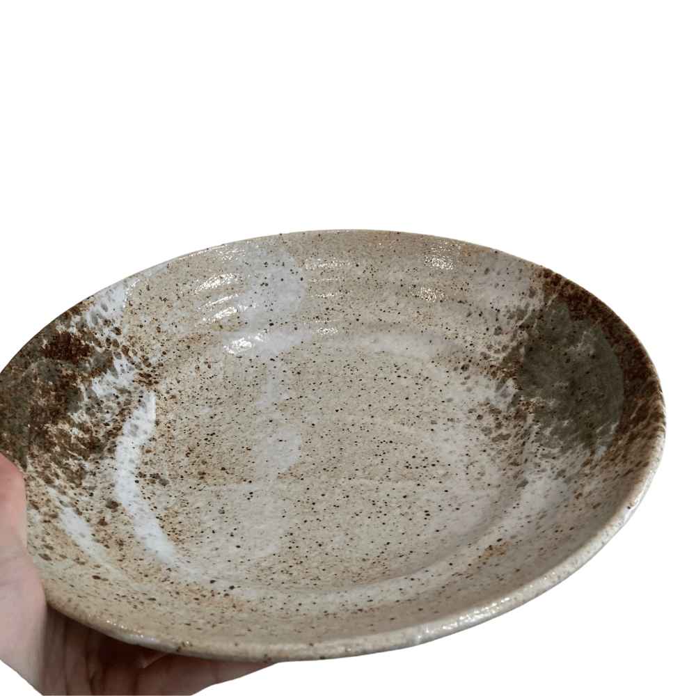 Rustic Brown &amp; Green Large Serving Dish