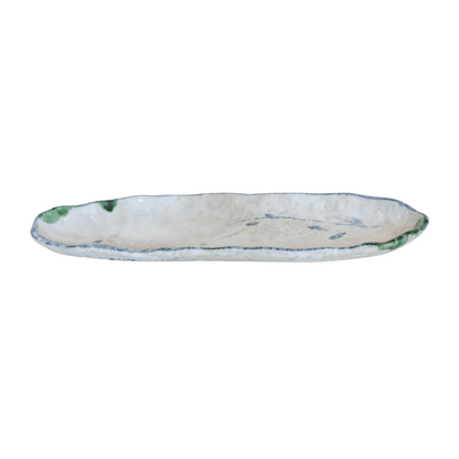 Rustic Blue &amp; Green Oblong Dish